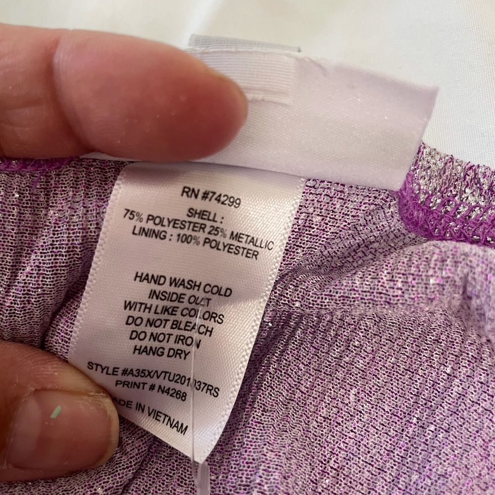 Sweet Storm Purple Metallic Ruffle Mini Dress - Picture 11 of 14